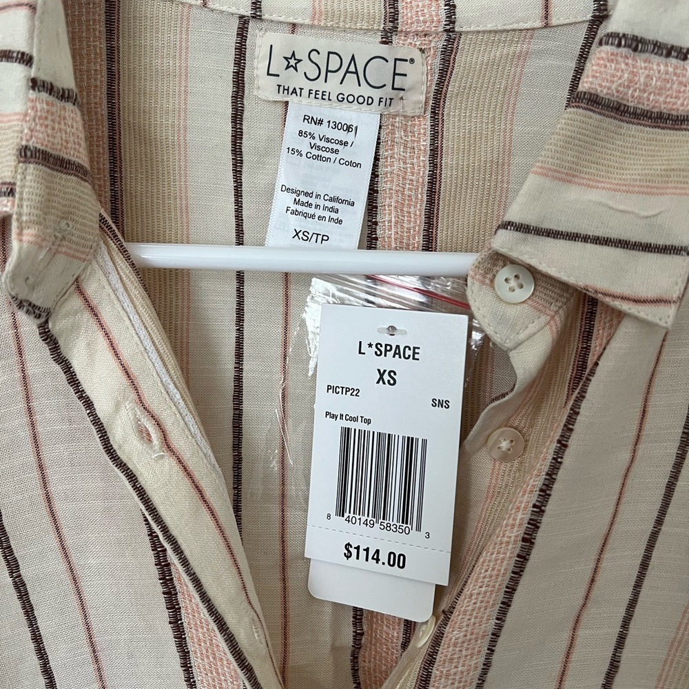 L Space Button Down Crop Top - Picture 5 of 6
